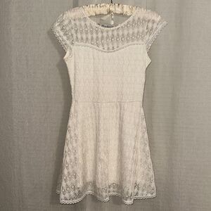 Blackout S Ivory Cap Sleeve Lace A-Line Dress